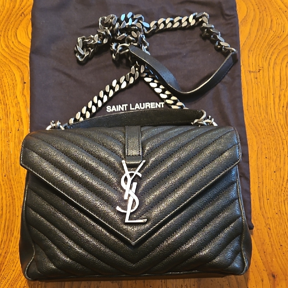 Saint Laurent Black small College bag